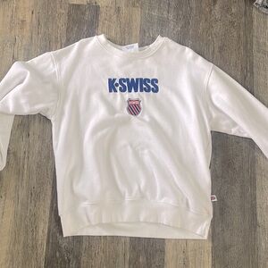 kswiss white crewneck